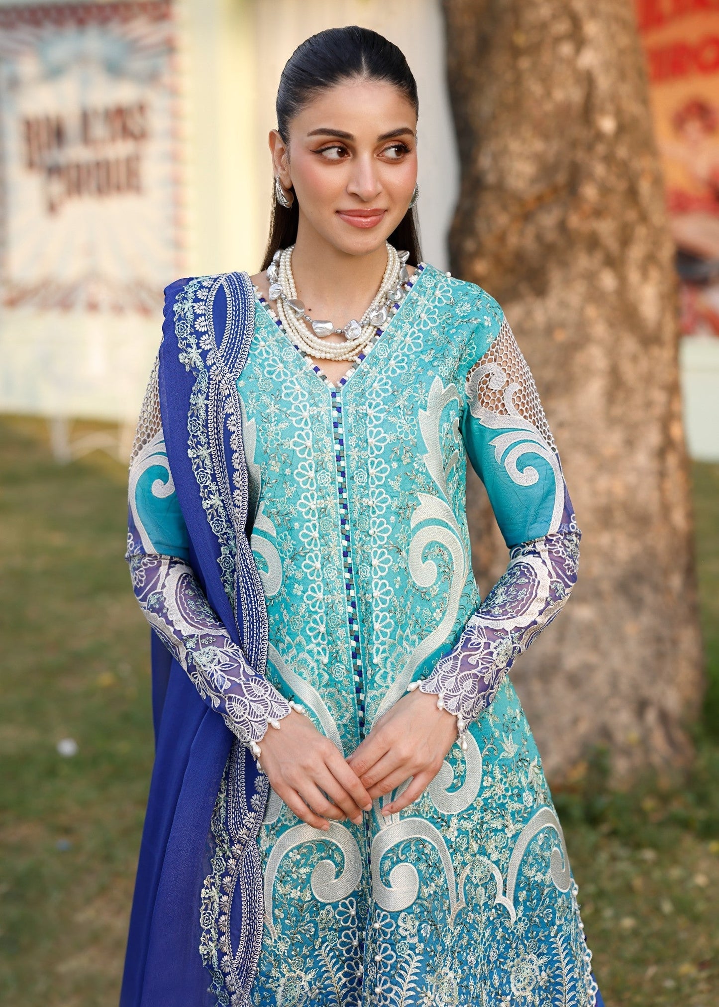 Anmol Baloch - Liana Shirt, Trouser and Dupatta set - COD | 50% OFF