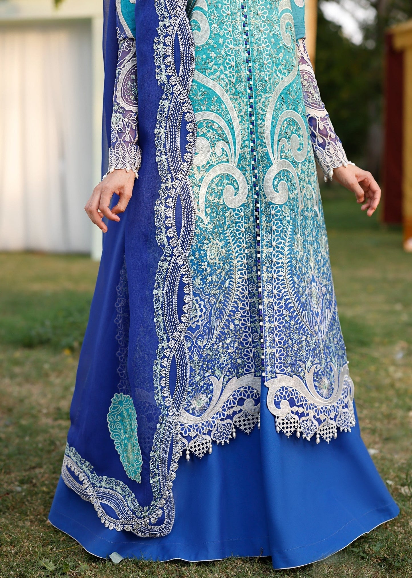 Anmol Baloch - Liana Shirt, Trouser and Dupatta set - COD | 50% OFF