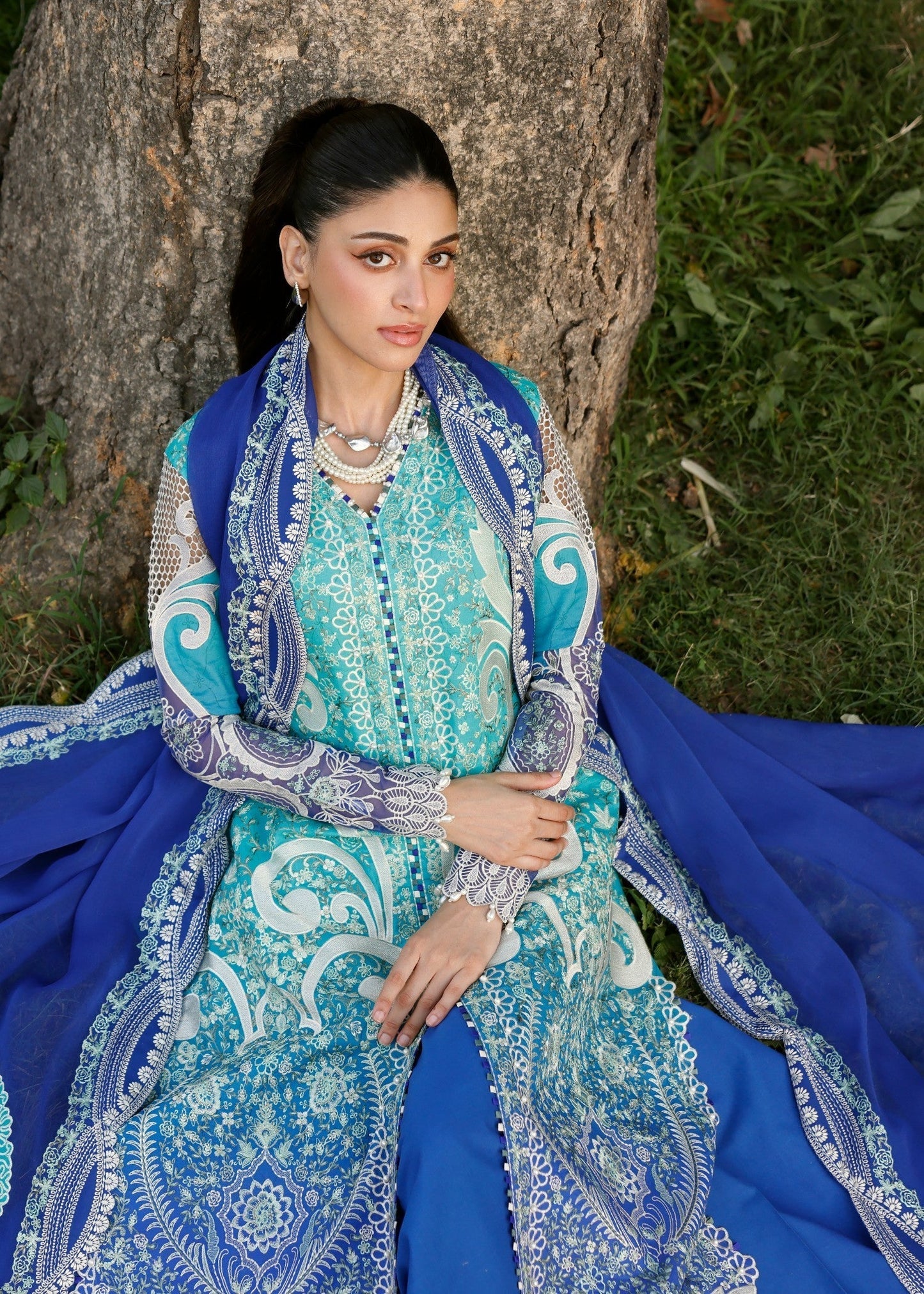 Anmol Baloch - Liana Shirt, Trouser and Dupatta set - COD | 50% OFF