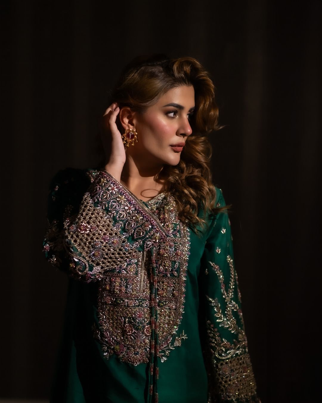 Kubra Khan - Mint Shirt, Trouser and Dupatta set - COD | 30% OFF