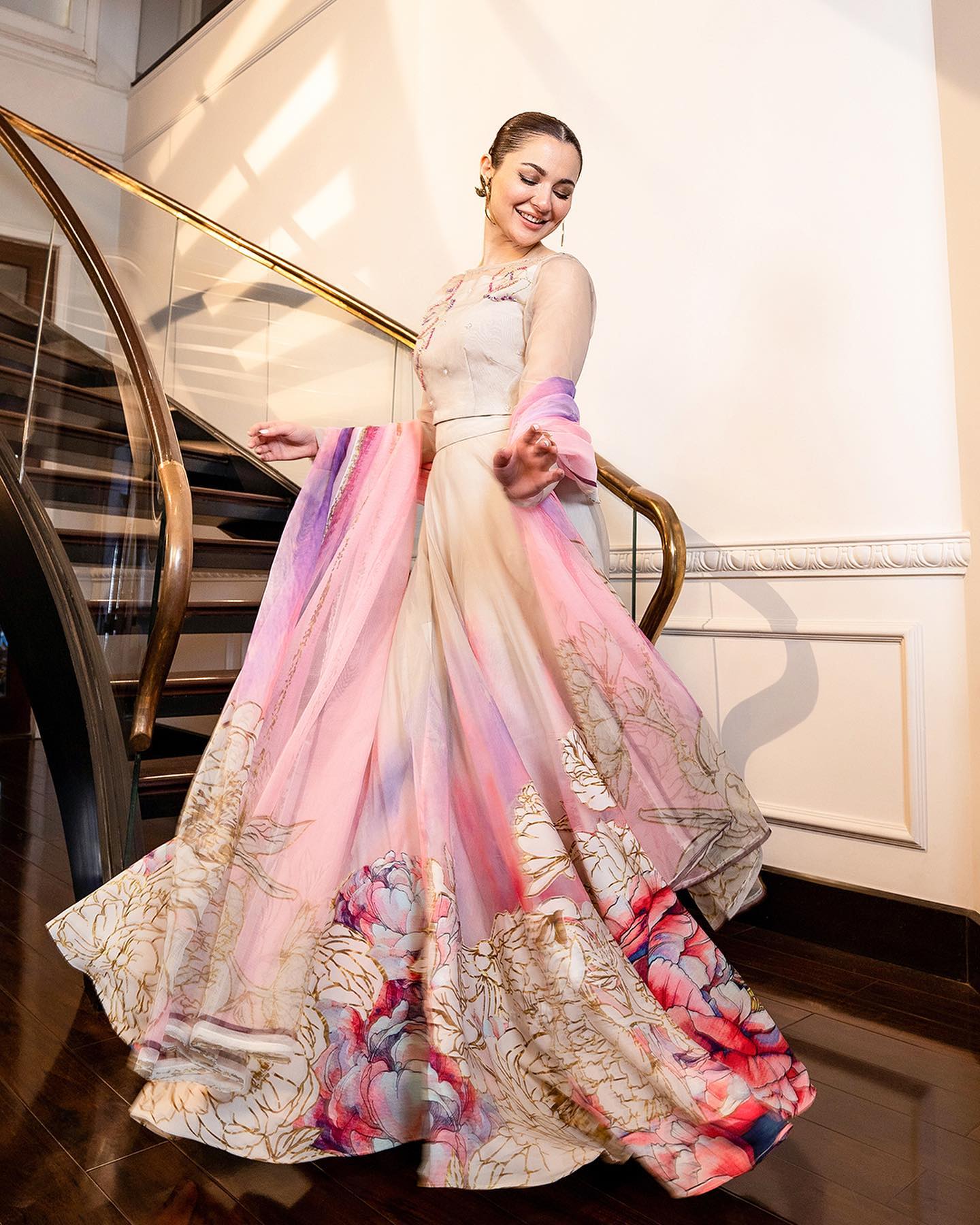 Hania Aamir - Floral Crop Top & Skirt Set | 45% OFF