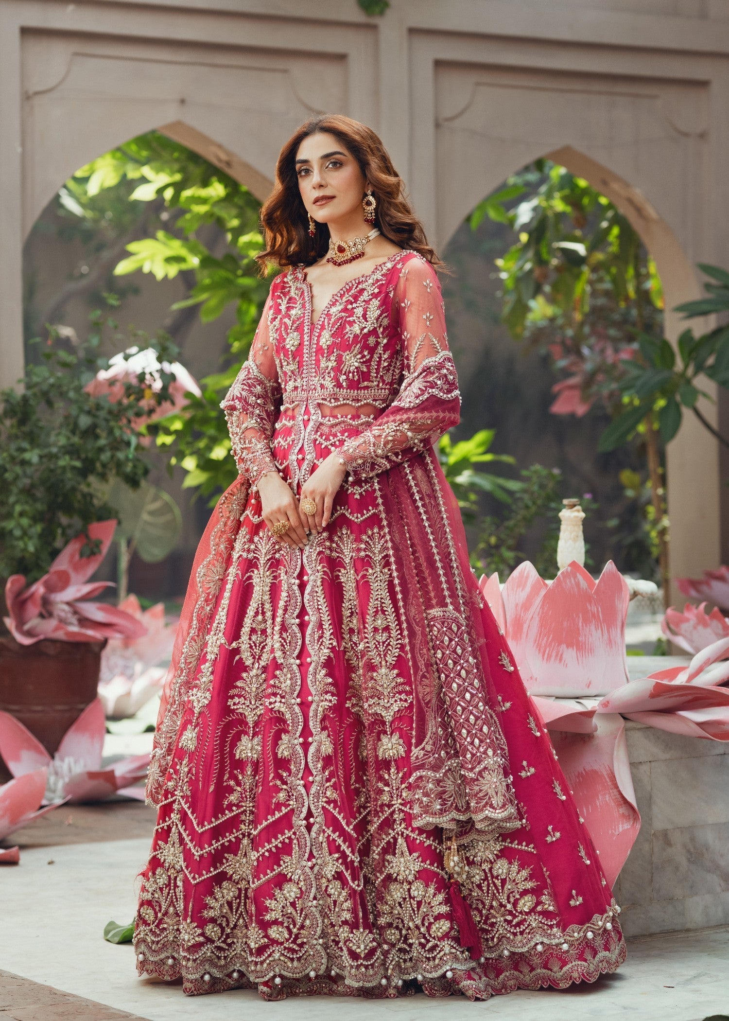 maya ali red dress Eid day 3 ends up with bright red by @faizasaqlain #alhamdulillah #blessed #faizasaqlainoutfit #mayaali