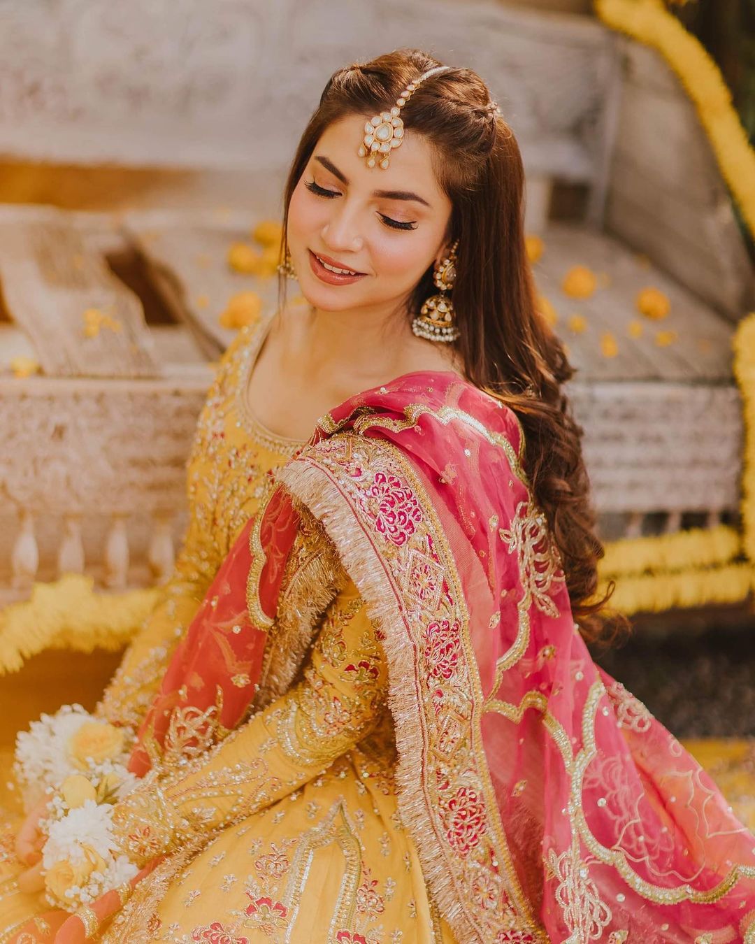 Hania Amir x Dananeer - Mah-e-Mir Lehenga Choli Dupatta Set | COD | 60% OFF