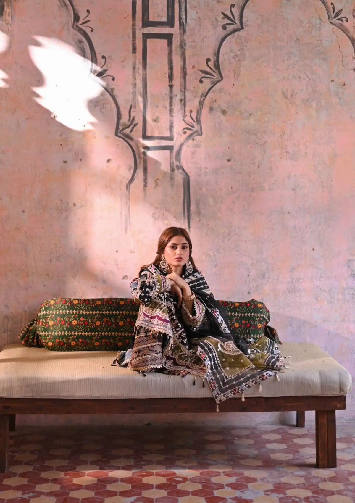 Sajal Ali - Yura Shirt, Trouser with Dupatta - COD | 50% OFF