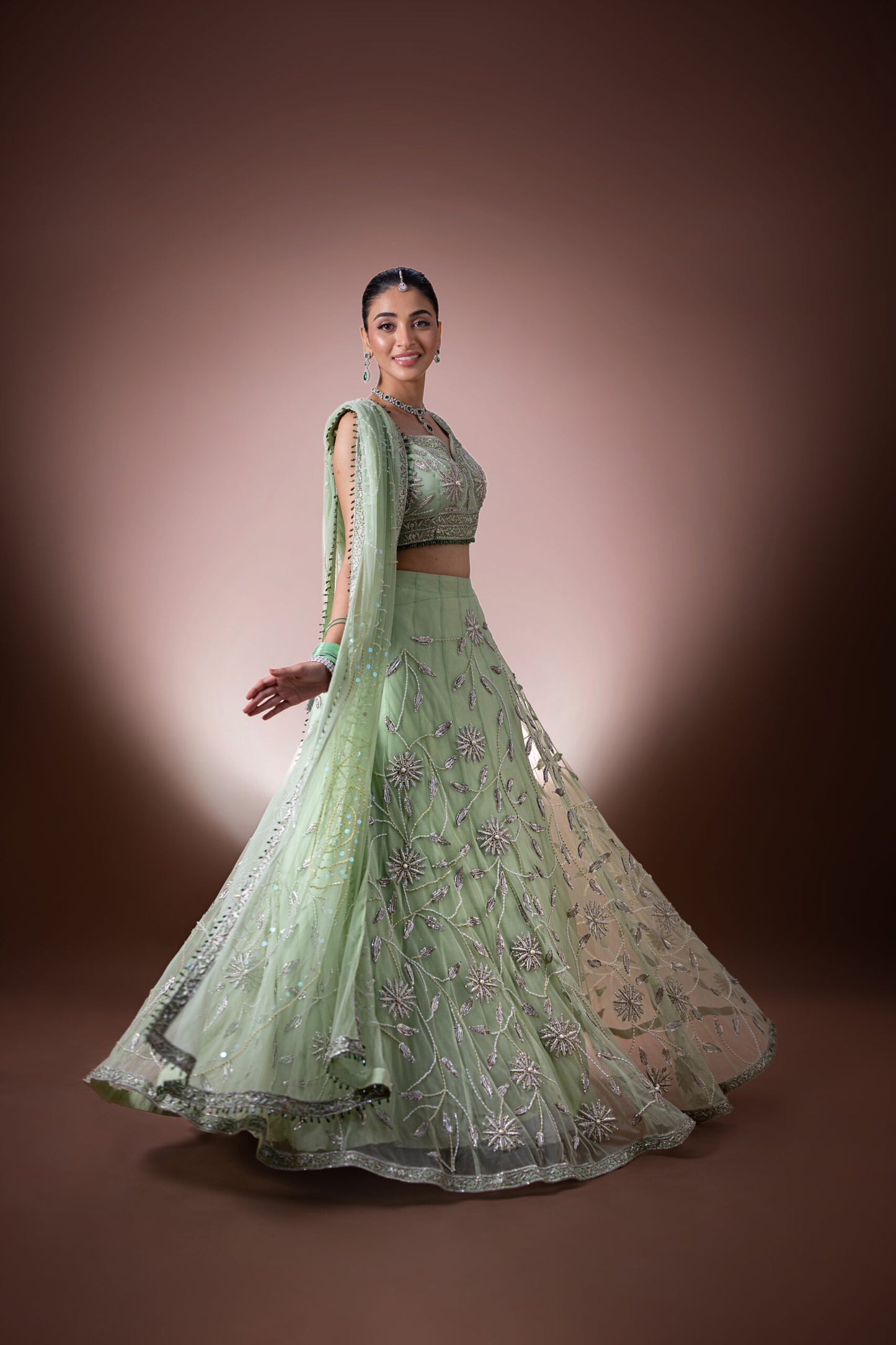 Anmol Baloch - Snowdrop Choli, Lehenga and Dupatta | 60% OFF