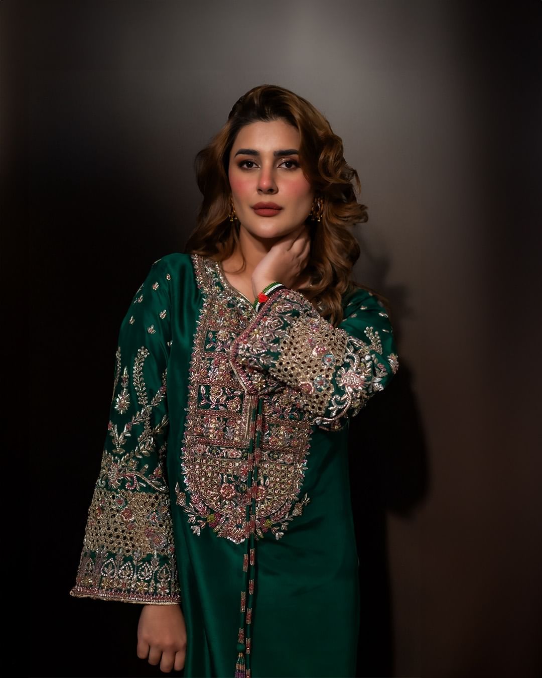 Kubra Khan - Mint Shirt, Trouser and Dupatta set - COD | 30% OFF