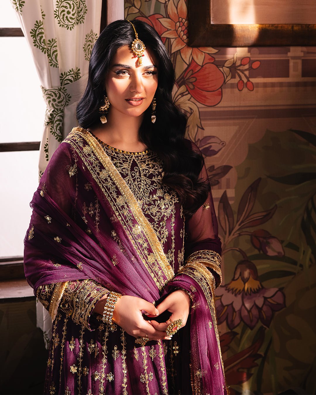 Sarah Khan - Luxe Kena Maxi,Trouser with Dupatta - COD | 40% OFF