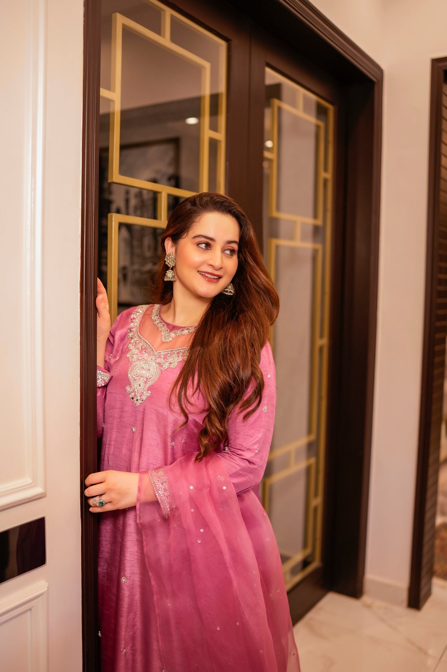 Aiman Khan - Ayla Shirt, Trouser with Dupatta - COD | 40% OFF