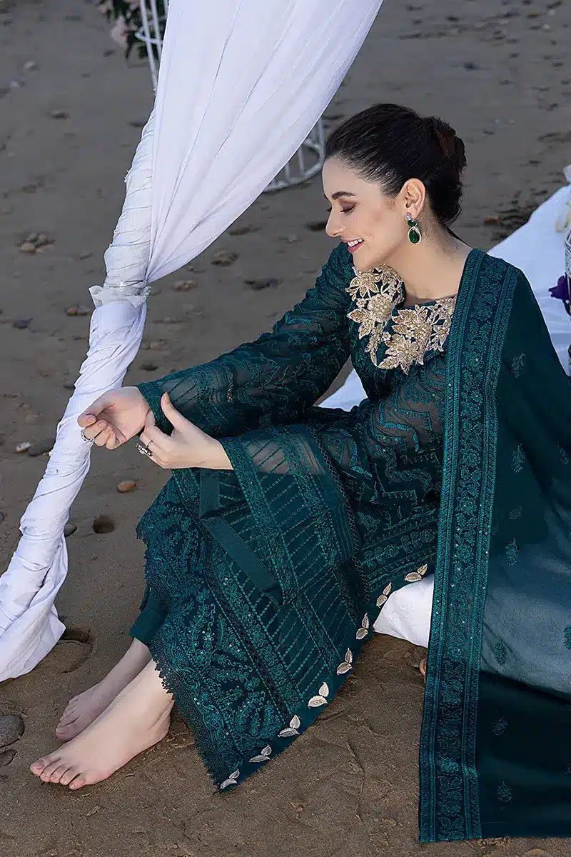 Hania Aamir - Mint Green Shirt, Trouser and Dupatta - COD | 50% OFF