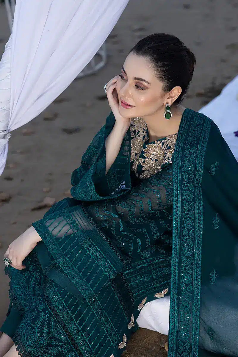 Hania Aamir - Mint Green Shirt, Trouser and Dupatta - COD | 50% OFF