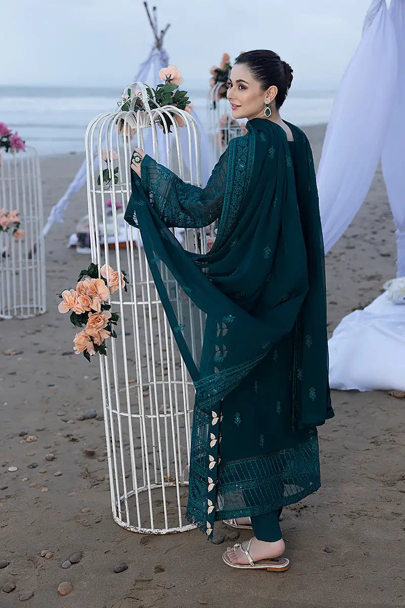 Hania Aamir - Mint Green Shirt, Trouser and Dupatta - COD | 50% OFF