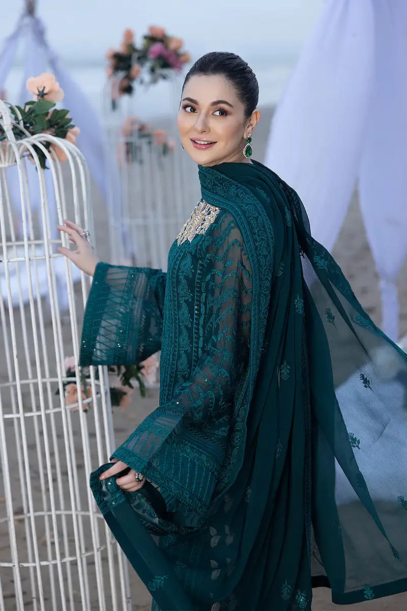Hania Aamir - Mint Green Shirt, Trouser and Dupatta - COD | 50% OFF