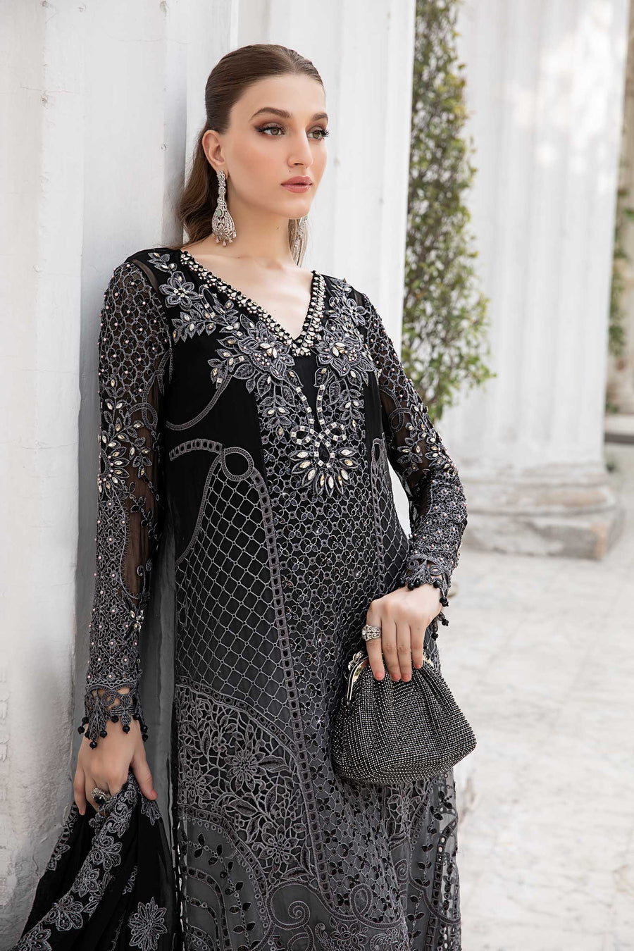Alishba Abbasi - Embroidered Shirt, Trouser with Dupatta - COD | 50% OFF