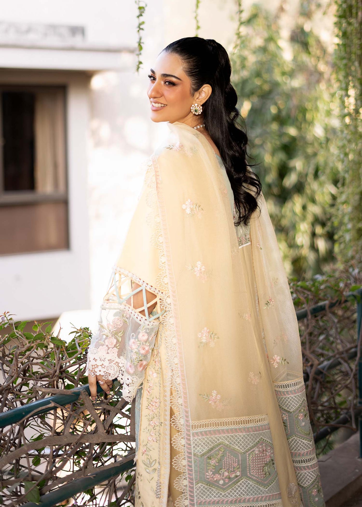 Sarah Khan - Rimrose Shirt, Trouser and Dupatta - COD | 40% OFF