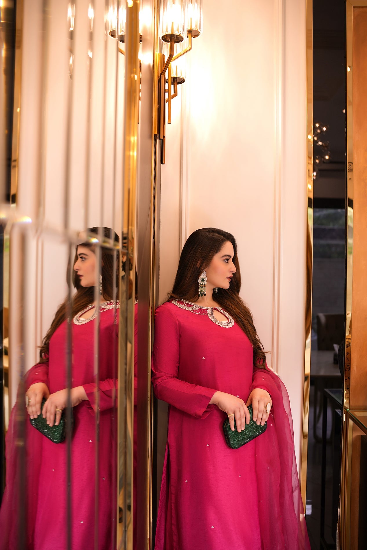 Aiman Khan - Zimal Shirt, Trouser with Dupatta - COD | 40% OFF