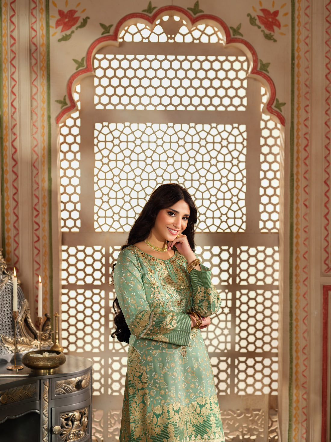 Ramsha Khan - Strat Shirt with Trouser - COD | 50% OFF