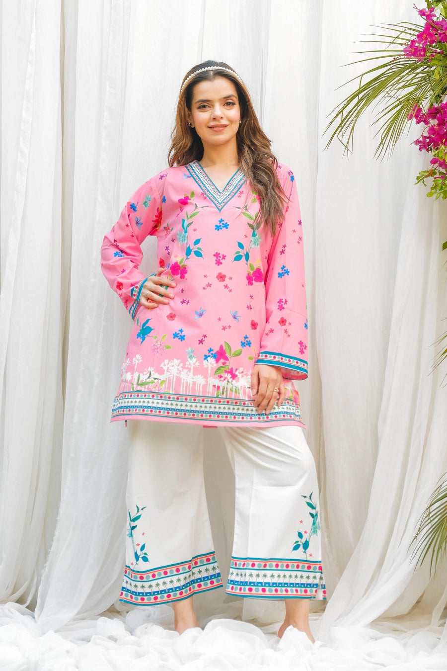 Dananeer Floral Shirt and Pant Co-Ord Set | COD | 30% OFF