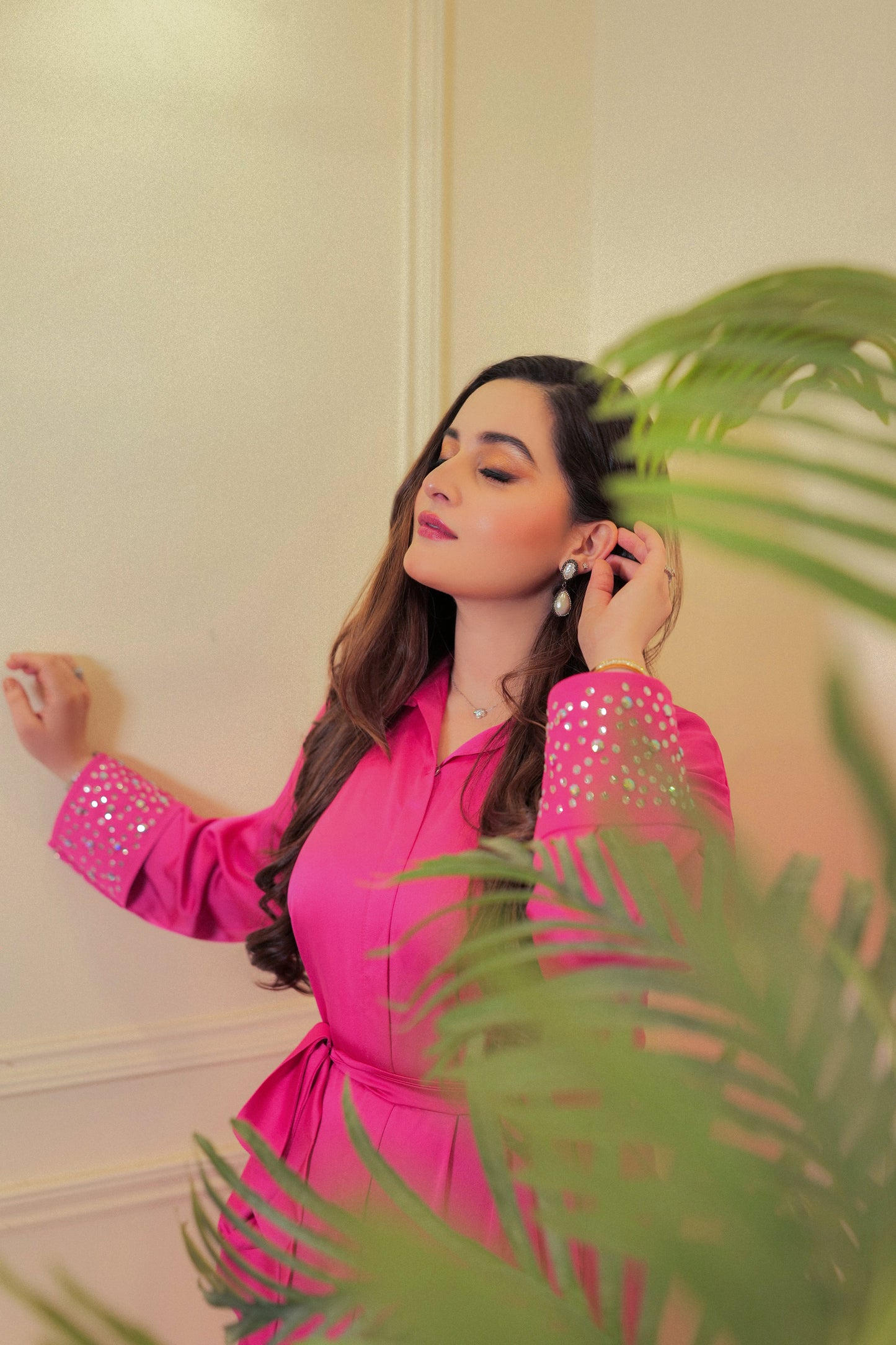 Aiman Khan - Rosie Shirt with Trouser | 30% OFF | Reshmi Shirt - COD