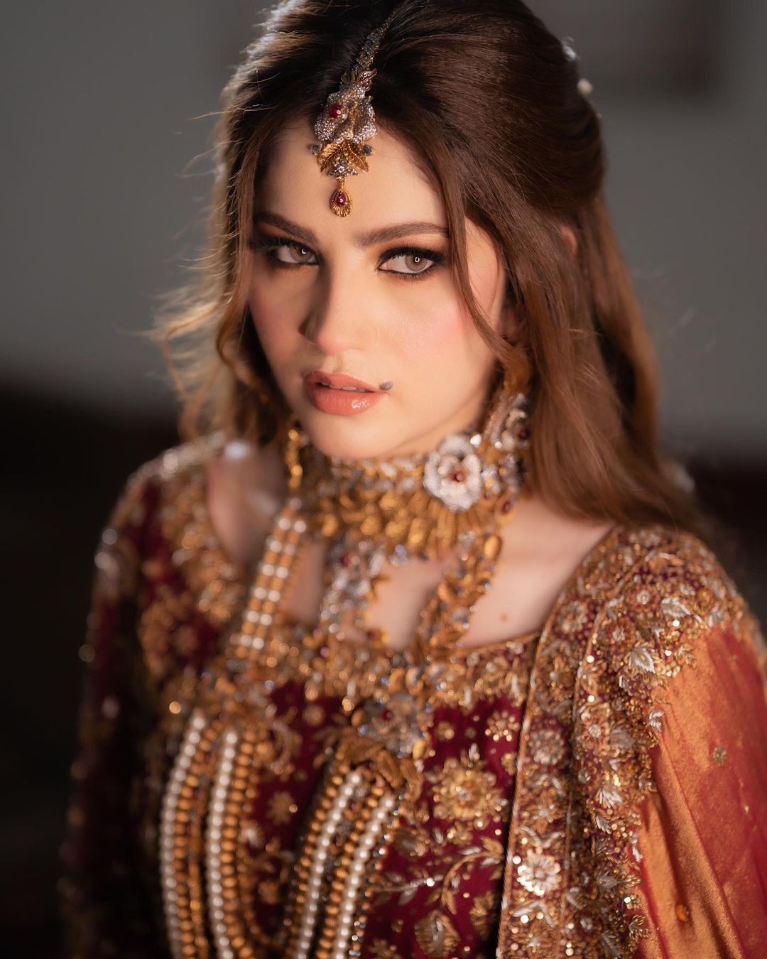 Neelum Muneer - Luxury Anari Red Bridal Gown | 75% OFF