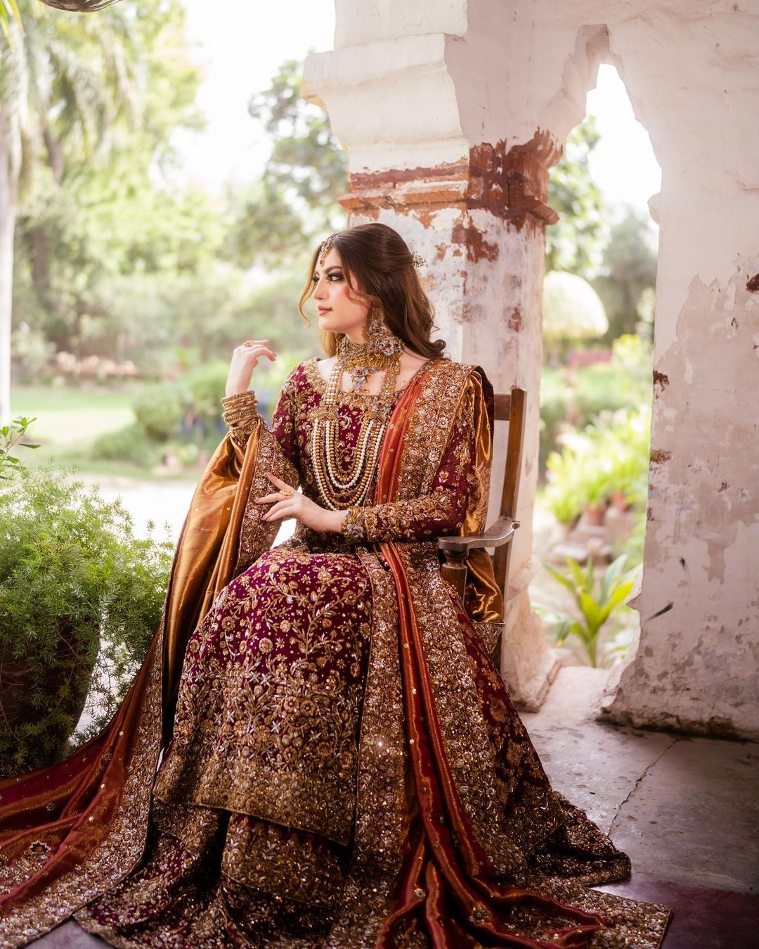 Neelum Muneer - Luxury Anari Red Bridal Gown | 75% OFF