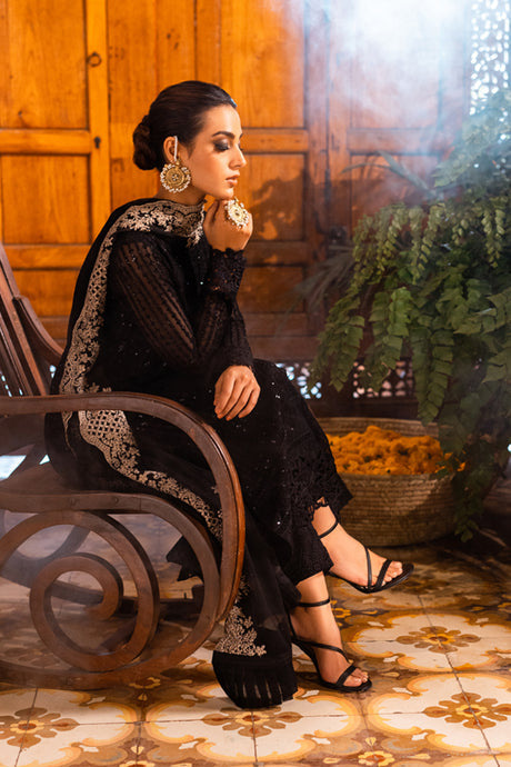 Iqra Aziz - Onyx Dove Shirt, Trouser and Dupatta set | 40% OFF