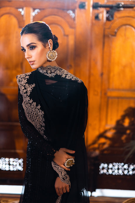 Iqra Aziz - Onyx Dove Shirt, Trouser and Dupatta set | 40% OFF
