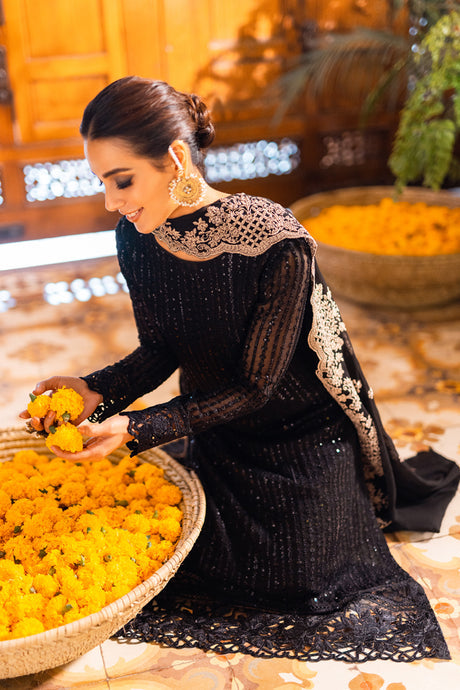Iqra Aziz - Onyx Dove Shirt, Trouser and Dupatta set | 40% OFF