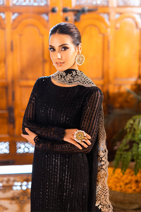 Iqra Aziz - Onyx Dove Shirt, Trouser and Dupatta set | 40% OFF