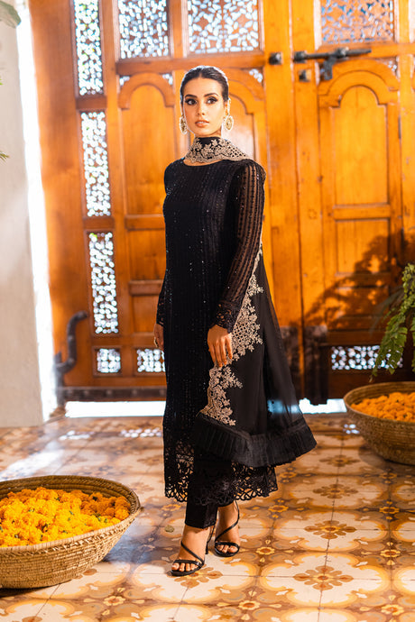Iqra Aziz - Onyx Dove Shirt, Trouser and Dupatta set | 40% OFF
