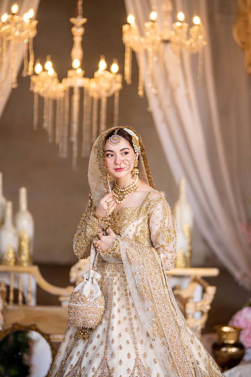 Hania Aamir - Jahan Ara Gown | Luxury Bridal Gown | White Bridal Dress | COD | 70% OFF