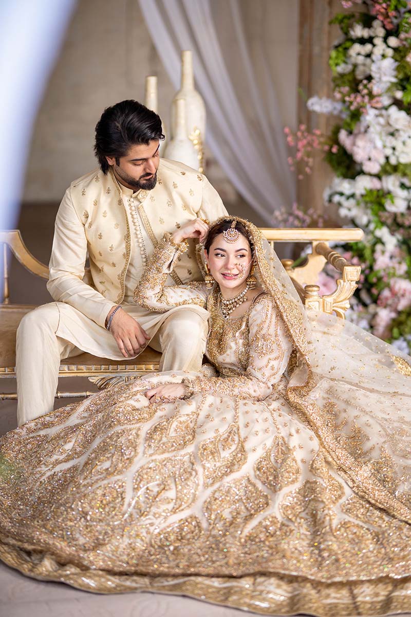Hania Aamir - Jahan Ara Gown | Luxury Bridal Gown | White Bridal Dress | COD | 70% OFF