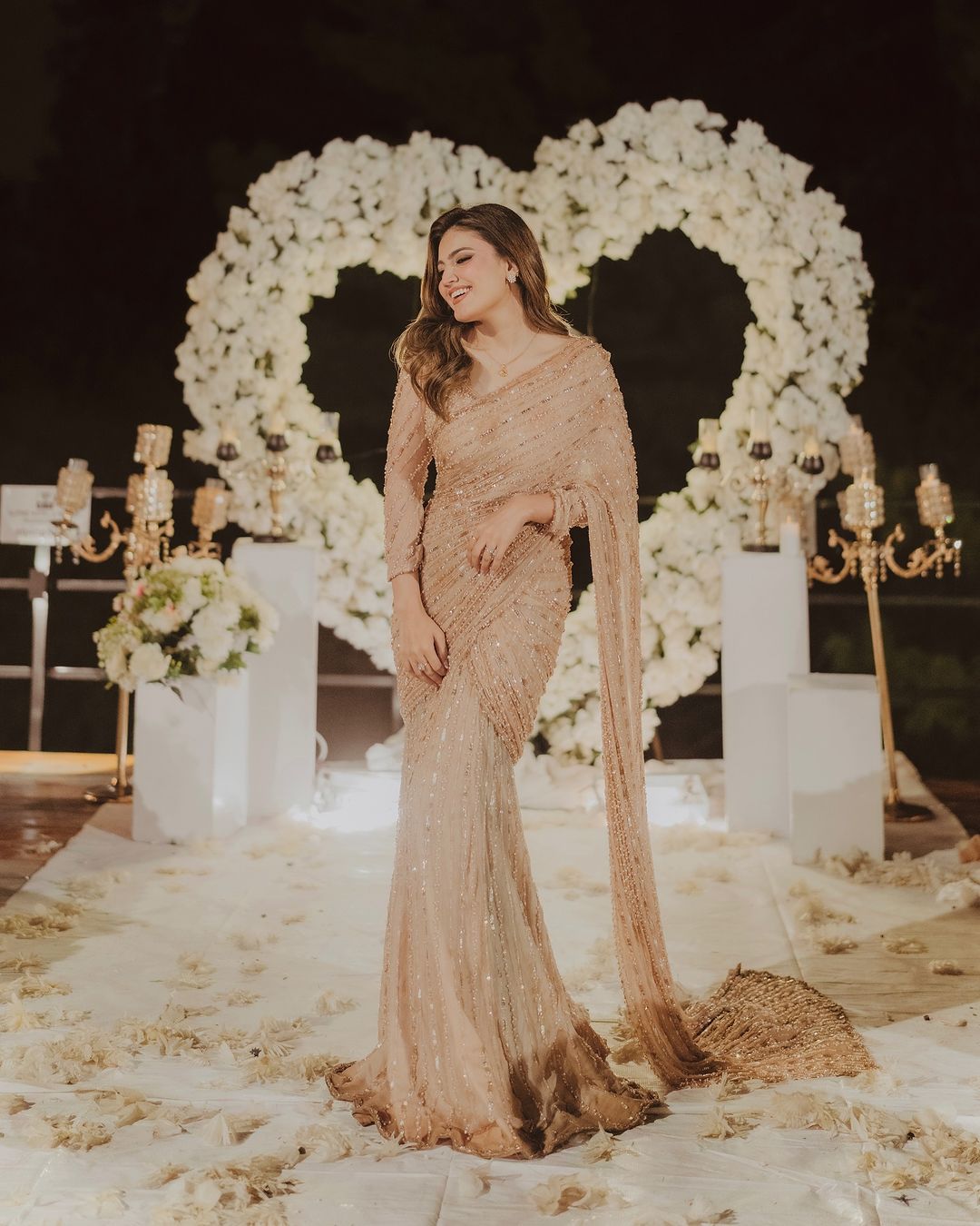 Iqra Kanwal x Aroob Jatoi Chandni Sari | 60% OFF | Cash On Delivery