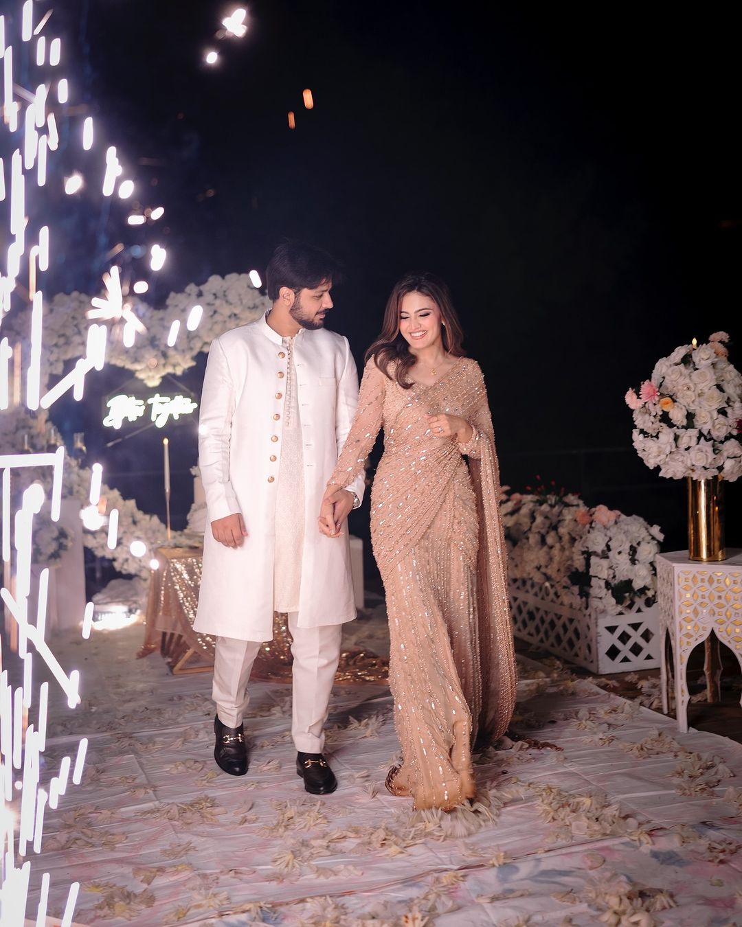 Iqra Kanwal x Aroob Jatoi Chandni Sari | 60% OFF | Cash On Delivery