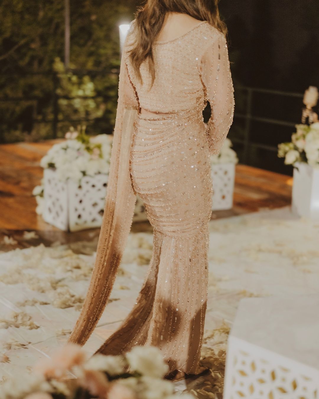 Iqra Kanwal x Aroob Jatoi Chandni Sari | 60% OFF | Cash On Delivery