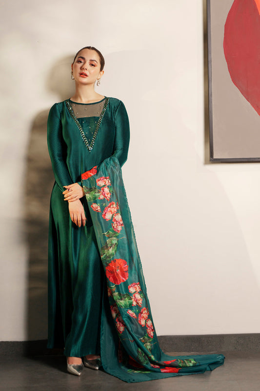 Hania Aamir - Maser Long Shirt and Dupatta | 40% OFF