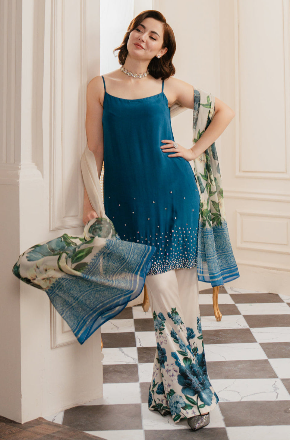 Hania Aamir - Henzala Shirt, Pant and Dupatta | 35% OFF