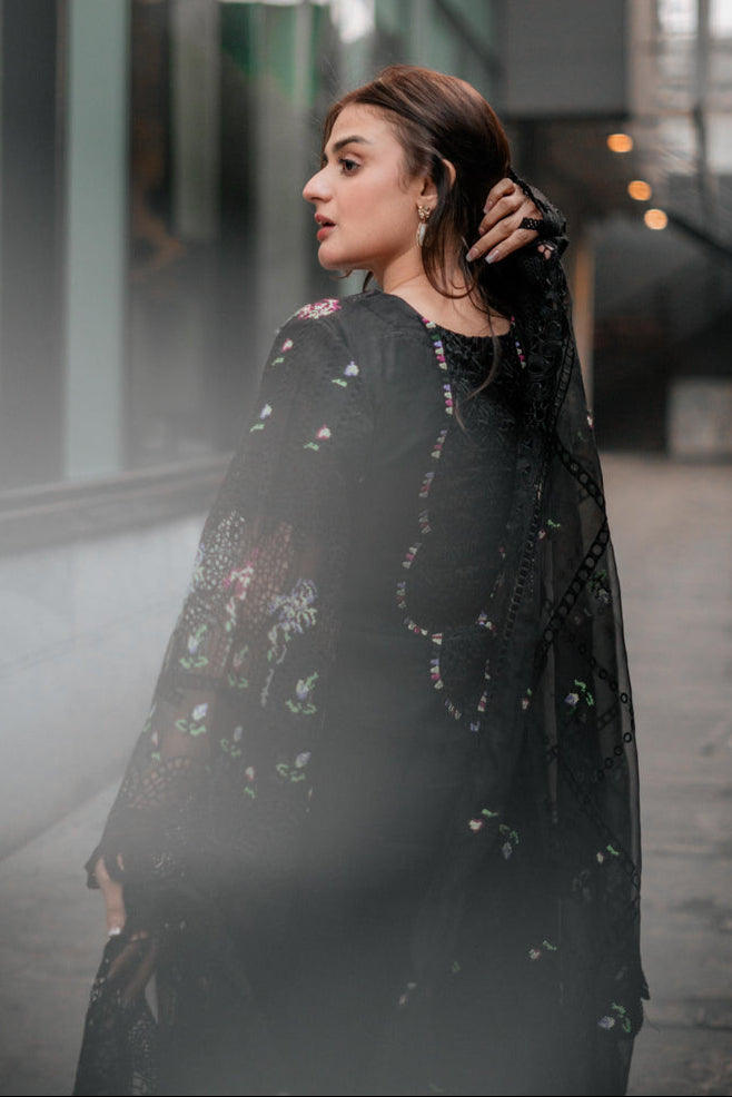 Hira Mani - Black Lia Shirt, Trouser wirh Dupatta - COD | 40% OFF