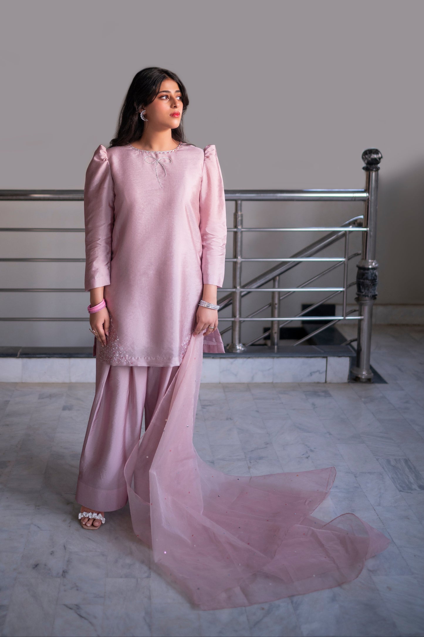 Amelie Shirt, Trouser with Dupatta | COD | Reshmi Shirt | 50% OFF
