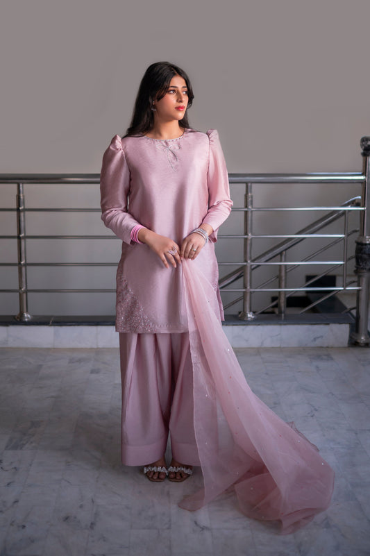 Amelie Shirt, Trouser with Dupatta | COD | Reshmi Shirt | 50% OFF