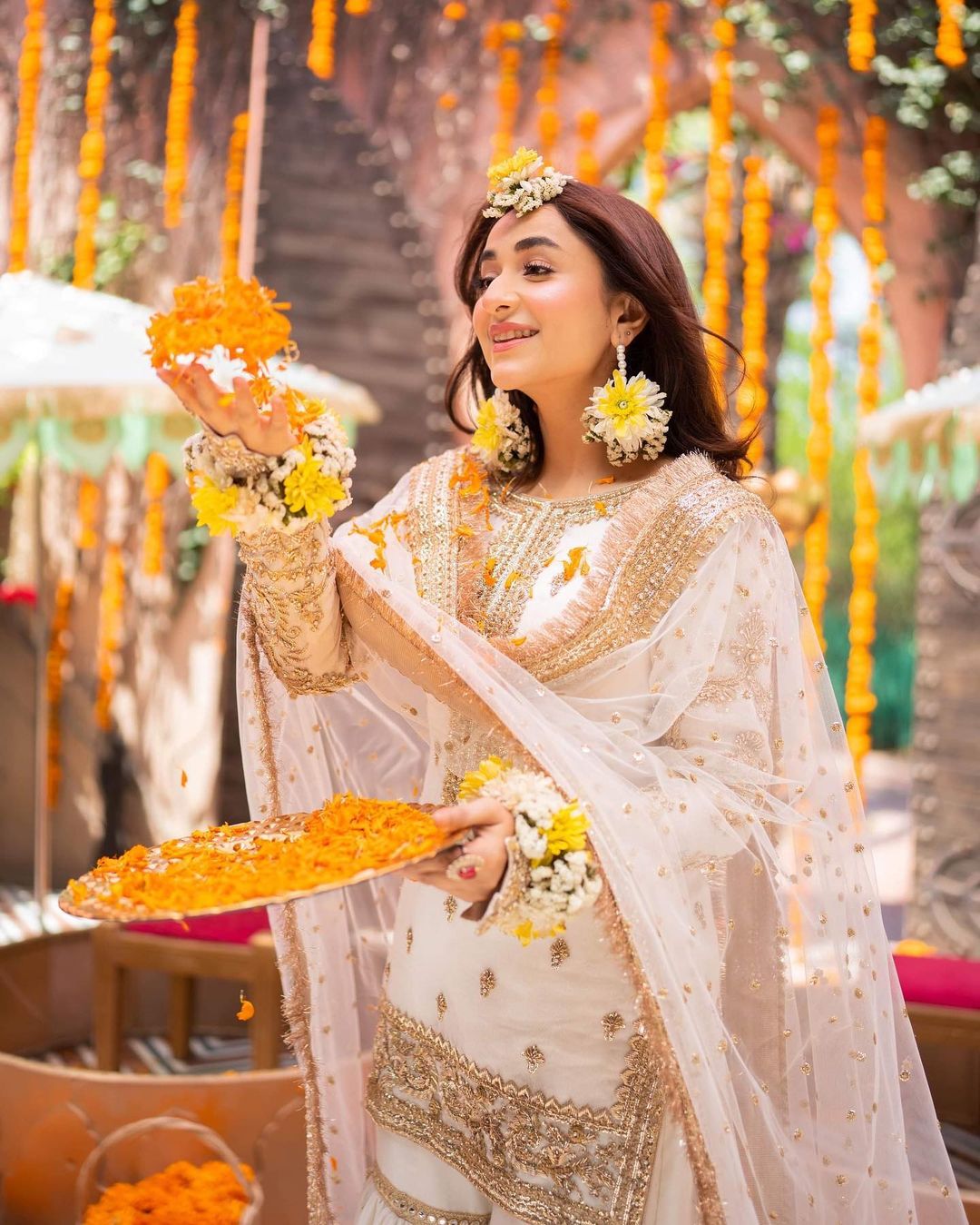 Yumna Zaidi - Waira Shirt, Ghagra with Dupatta - COD | 50% 0FF