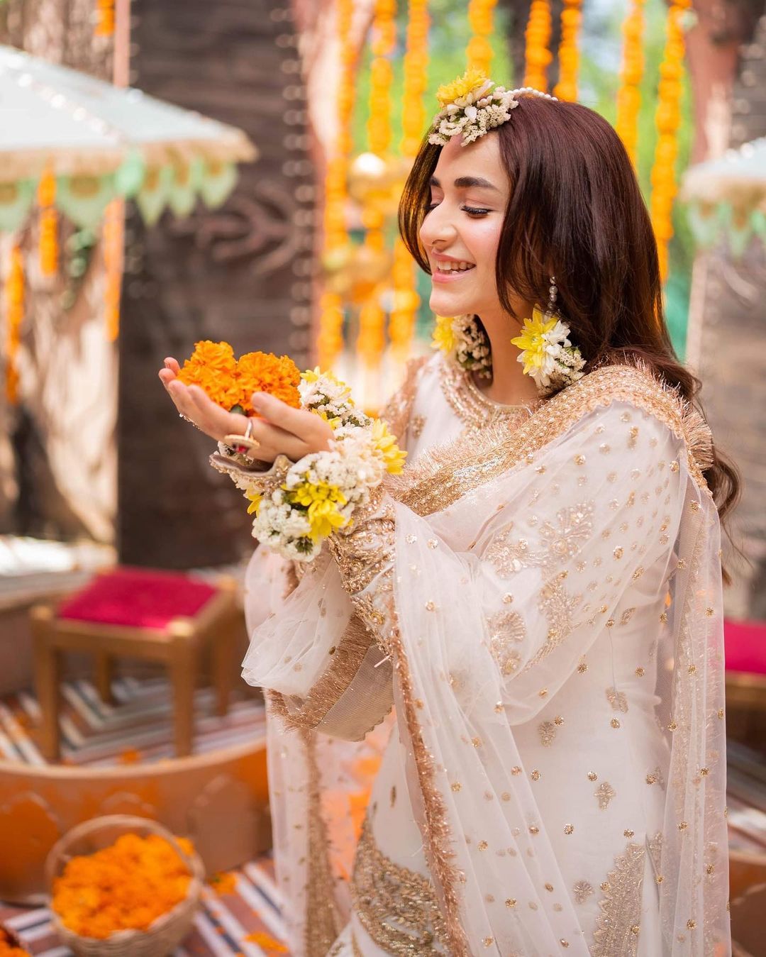 Yumna Zaidi - Waira Shirt, Ghagra with Dupatta - COD | 50% 0FF