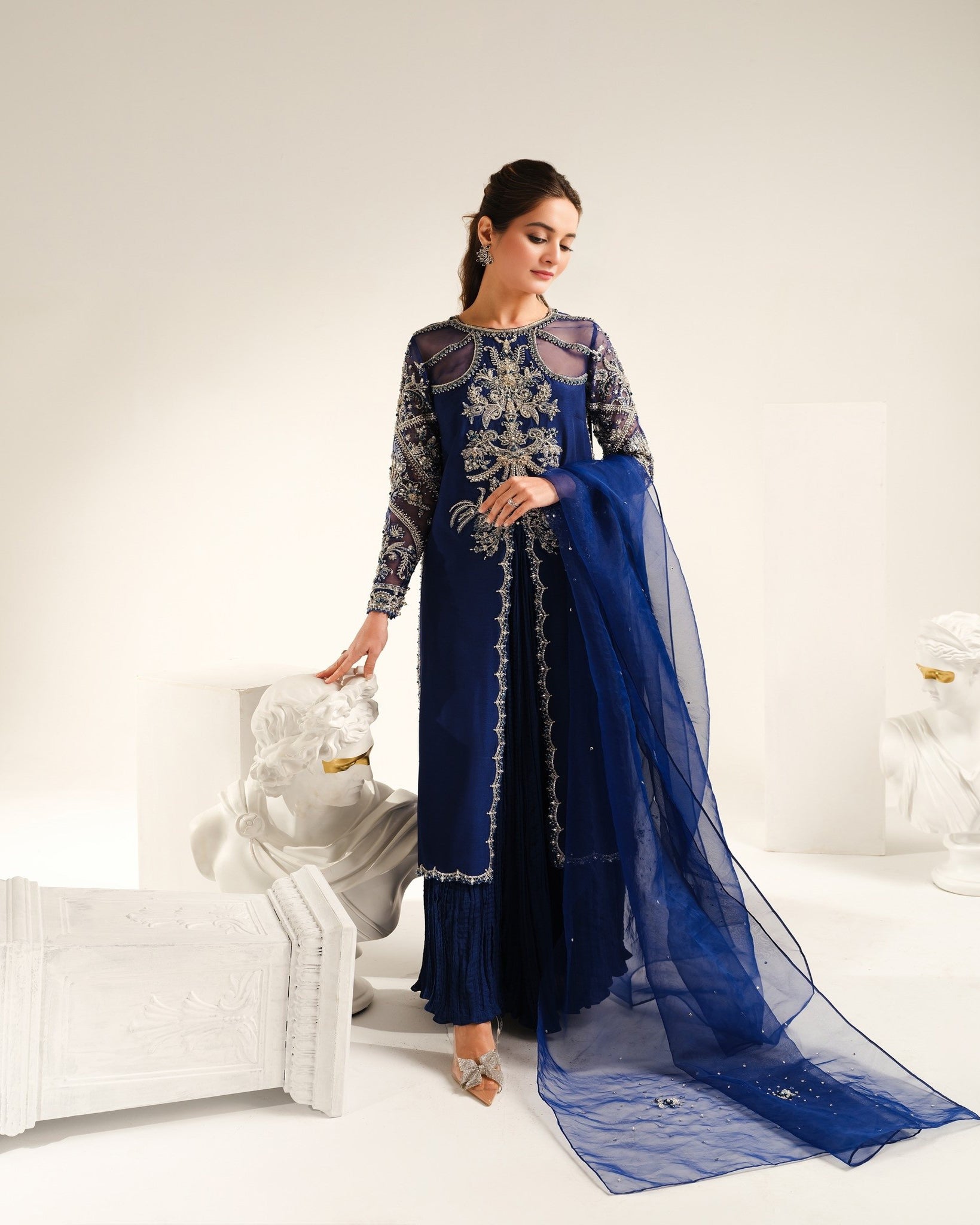 Aiman Khan - Darkblue Outfit | 60% OFF NeeL Aiman Khan - Darkblue Outfit | 60% OFF NeeL
