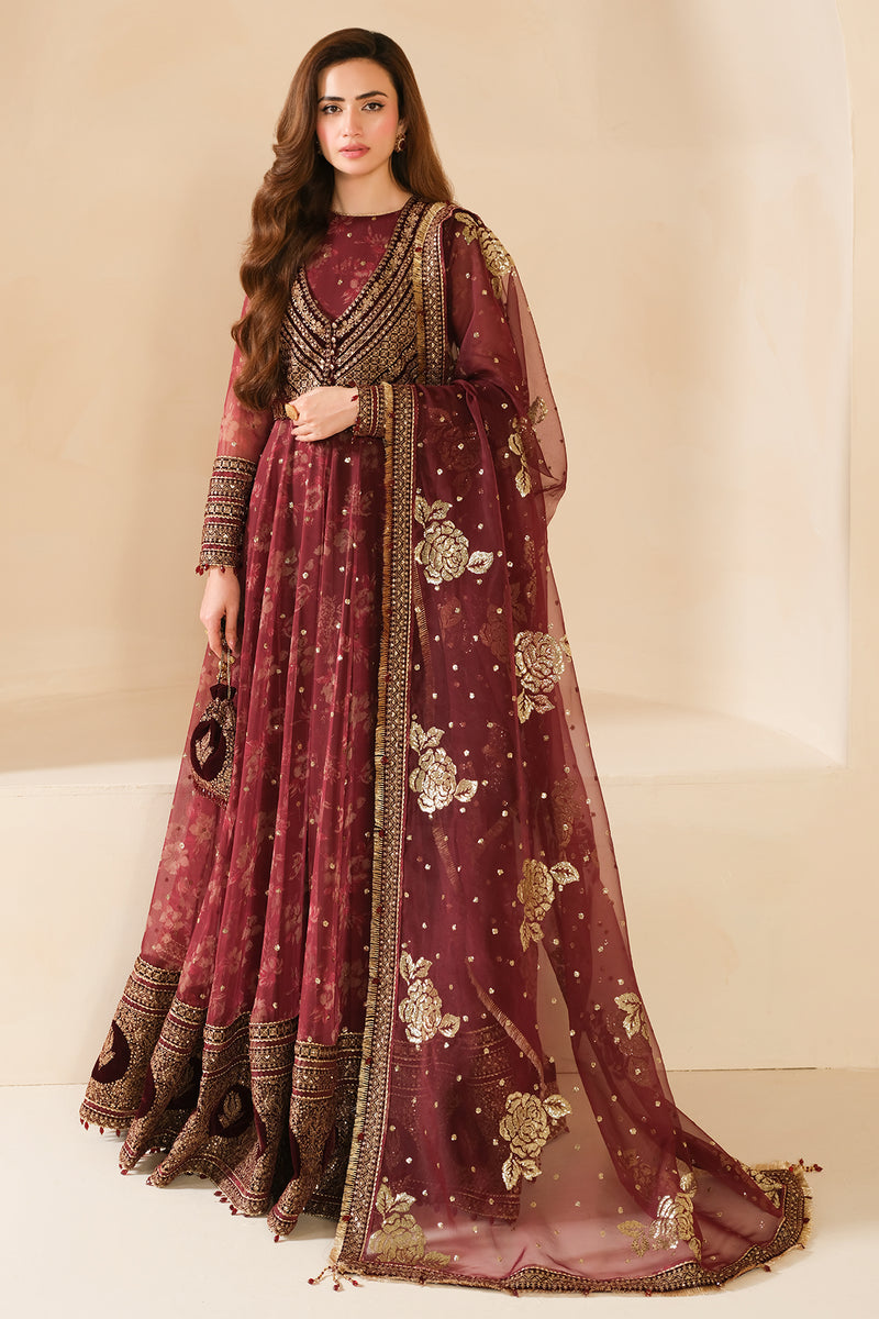 Sana Javed Embroidered Maxi and Dupatta set | 50% OFF