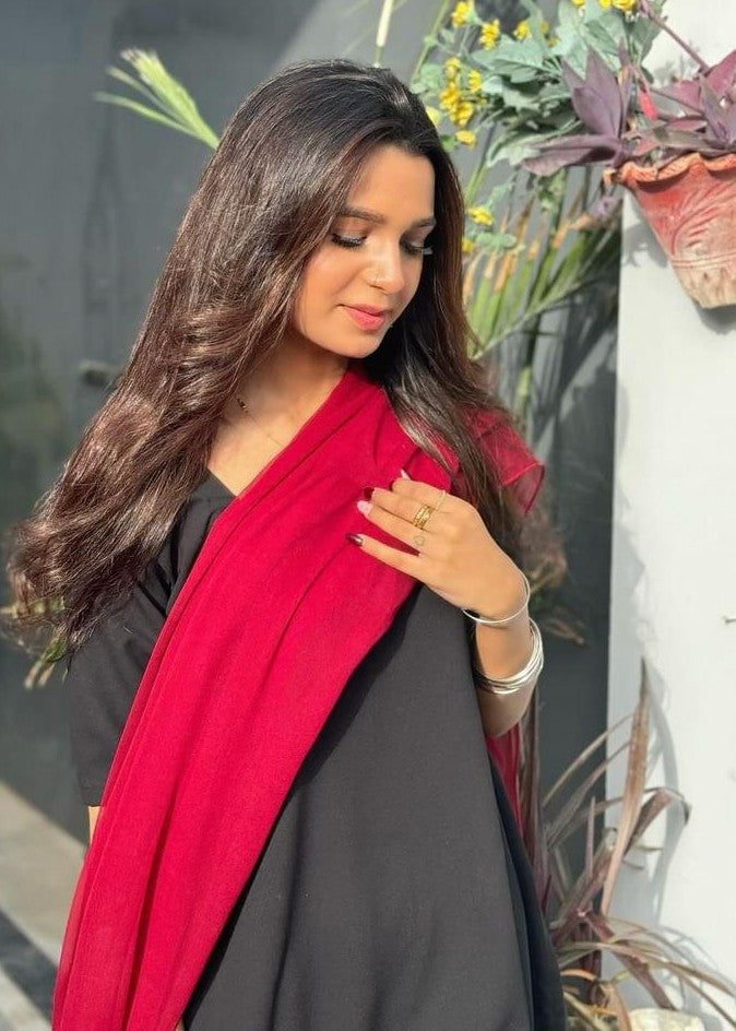 Emaan Khan - Black shirt, Trouser and Dupatta - C0D | 30% OFF