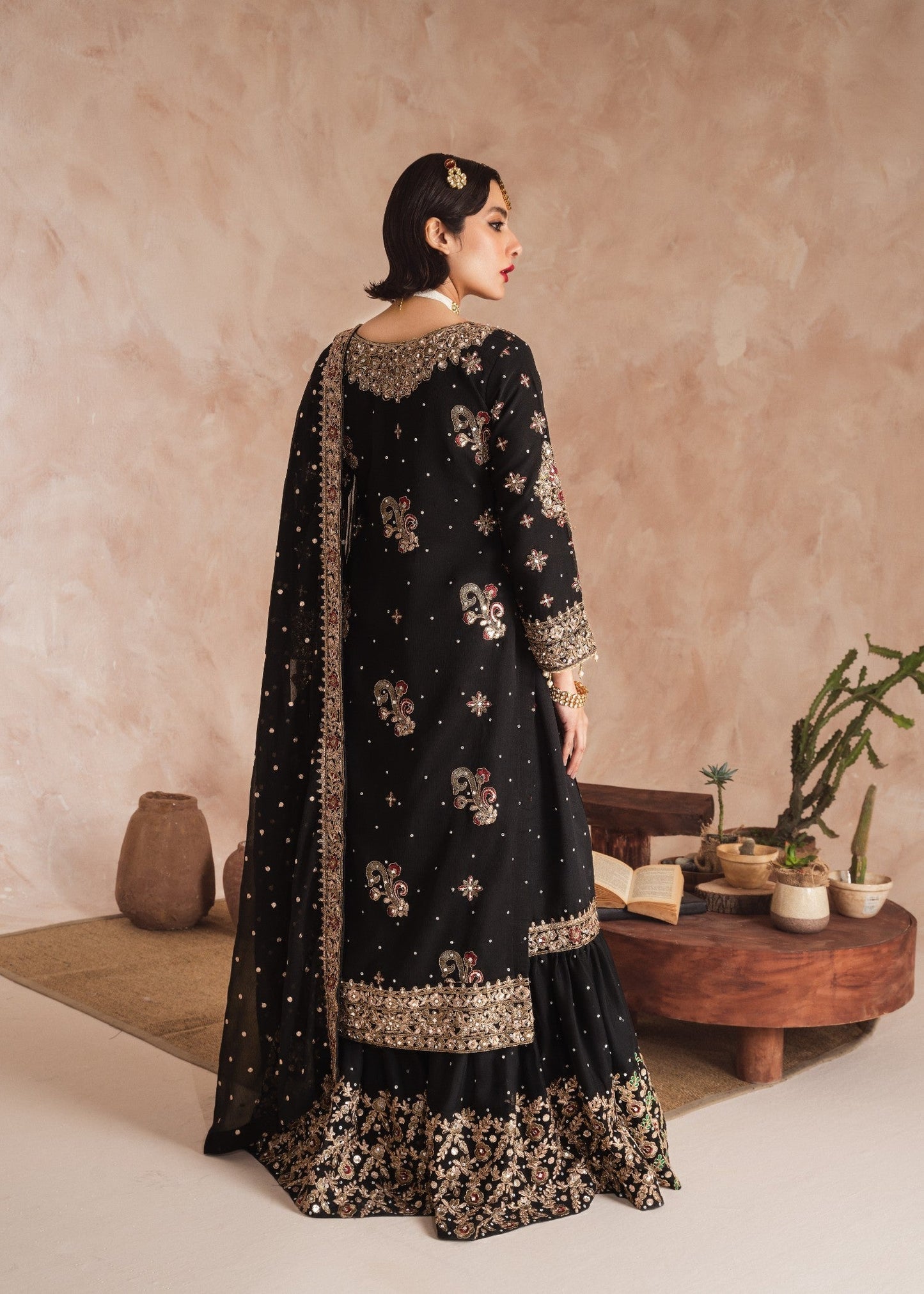 Dananeer - Sitara Shirt, Gharara and Dupatta - COD | 50% OFF