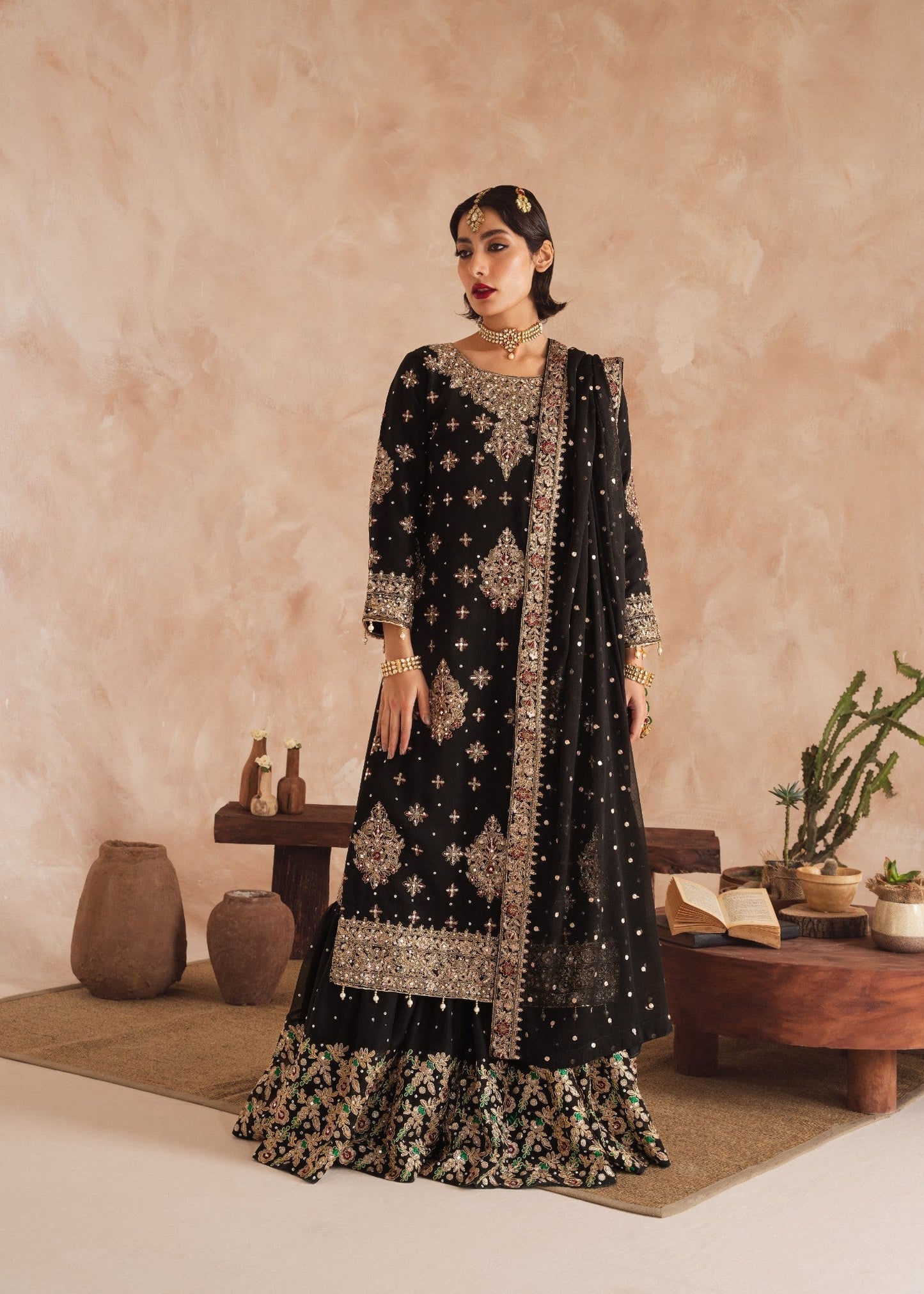 Dananeer - Sitara Shirt, Gharara and Dupatta - COD | 50% OFF