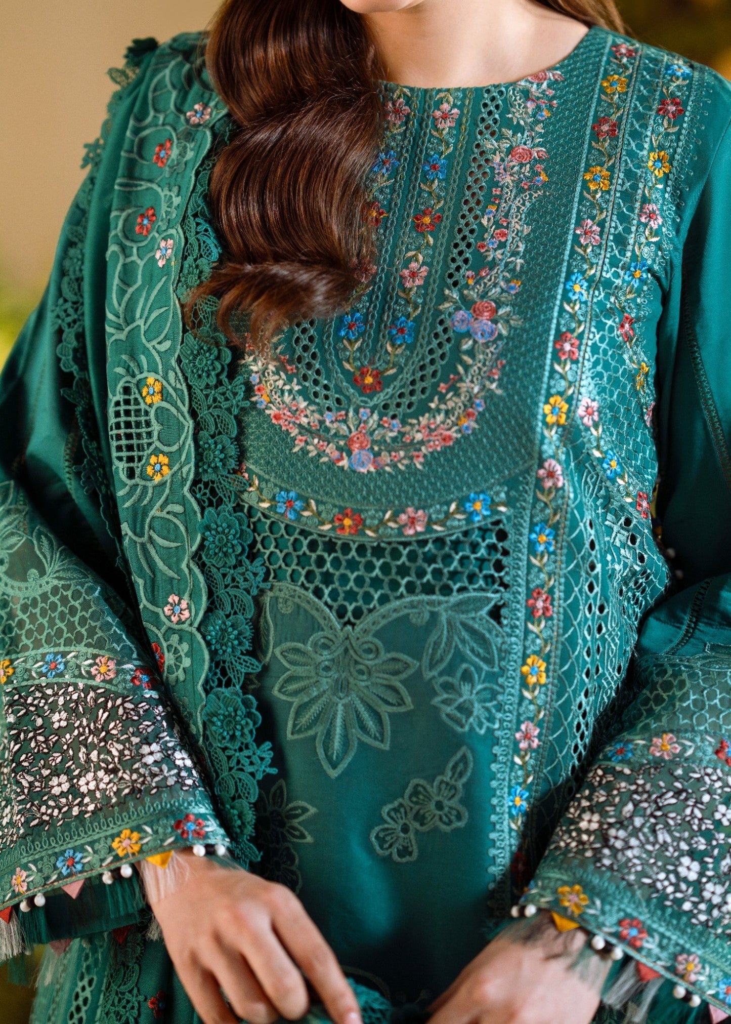 Durefishan Saleem - Zema Shirt, Trouser and Dupatta set | 30% OFF
