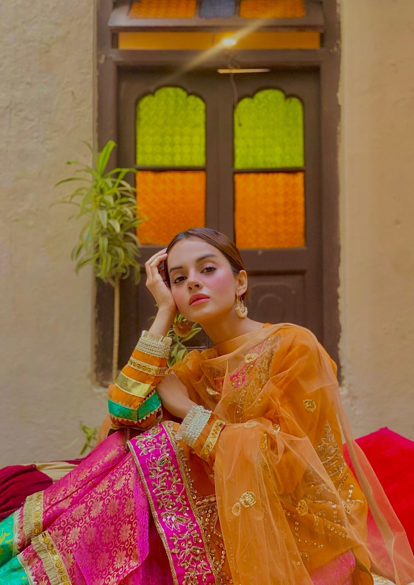 Komal Meer - Dine Shirt Sharara and Dupatta set - COD | 40% OFF