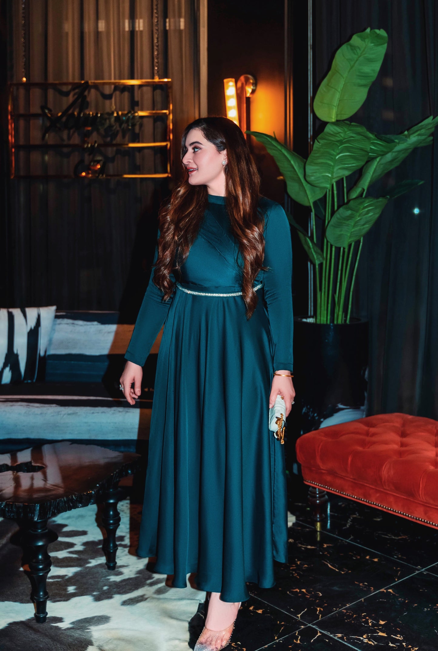 Aiman Khan - Kiva Maxi | 30% OFF | Reshmi Shirt - COD