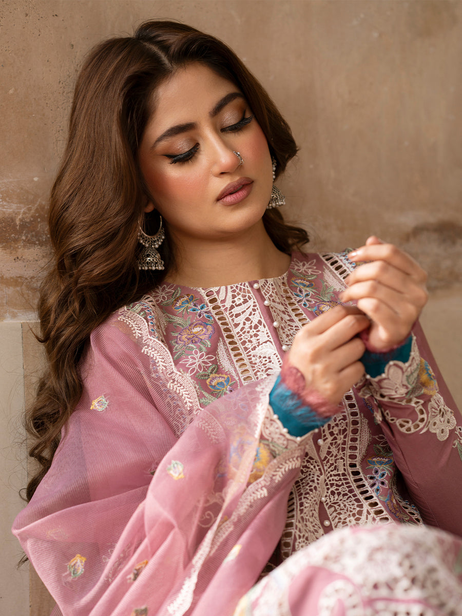 Sajal Ali - Nima Shirt, Trouser with Dupatta - COD | 50% OFF